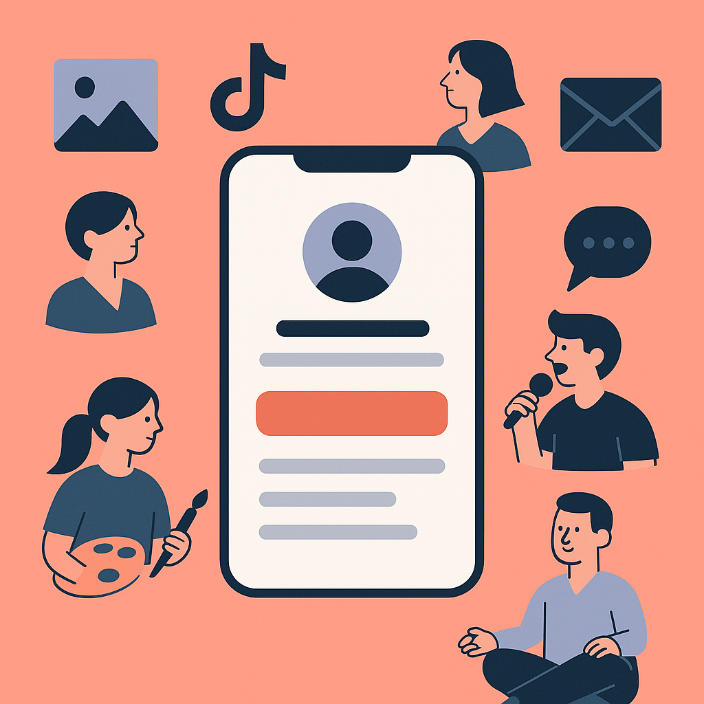 Muestra tu portfolio, redes y medios de contacto desde un solo lugar.